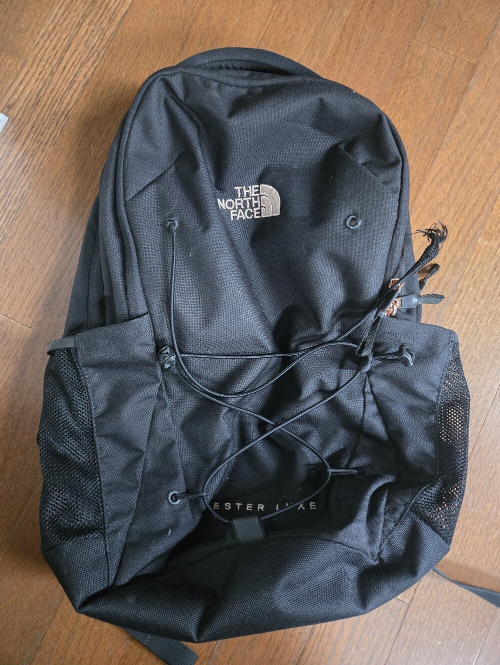 Northface Black And Rosegold Backpack
